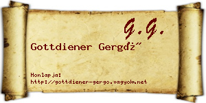 Gottdiener Gergő névjegykártya